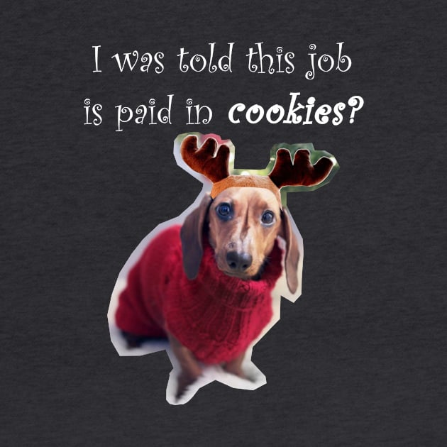 I was told this job is paid in cookies?- Reindeer Puppy by Humerushumor